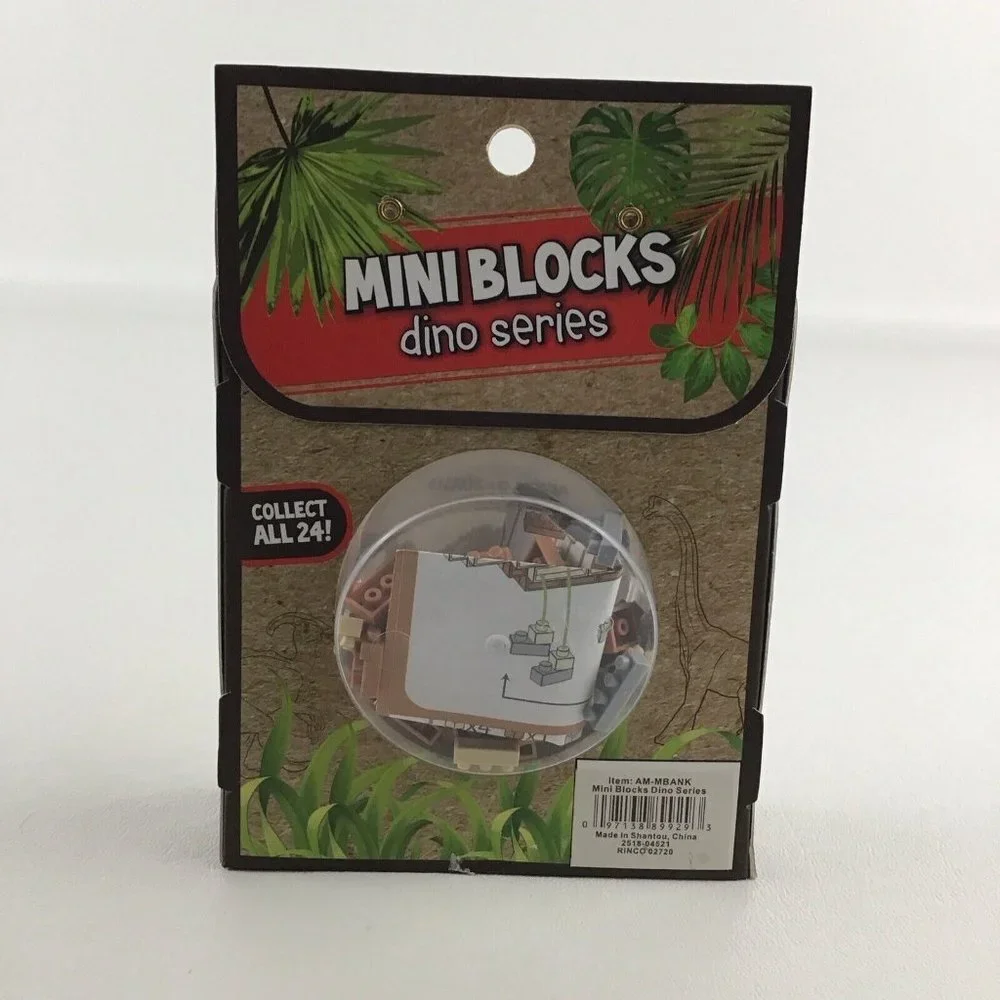 Adventure Planet Mini Blocks Dino Series Reusable Storage Container Building Toy